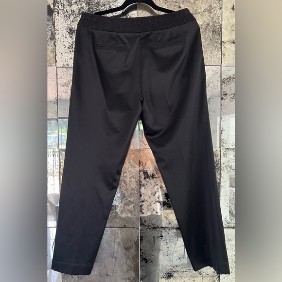 Tory Burch Black Pants with Lace Waistband Size 8 - Picture 5 of 6